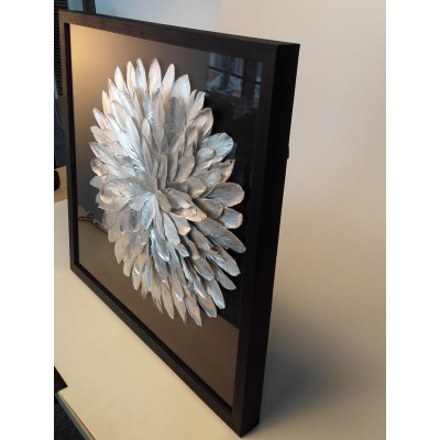 Feather Modern wall art  framed 3D shadow box  wall decore no oil painting   131984003408